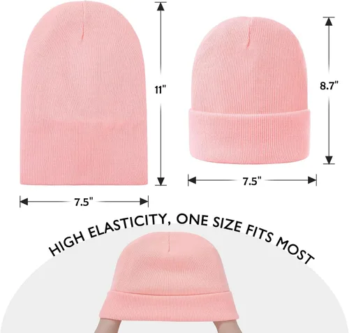 Miniatura 5 de Century Star Gorros de punto con forro de satén para mujer, con forro de seda, gorro de invierno con puños, para esquiar