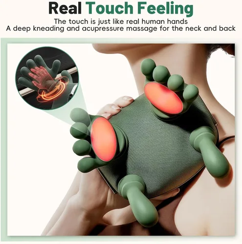 Miniatura 5 de Masajeador biónico 4D de cuello y hombros con calor, masaje Shiatsu manos libres, relajación muscular de tejido profundo para trabajadores