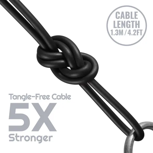 Miniatura 5 de Auriculares con cable UliX Rider intrauditivos, garantía de 5 años, auriculares con micrófono, con cable anti-enredo, auriculares para iPhone, iPad