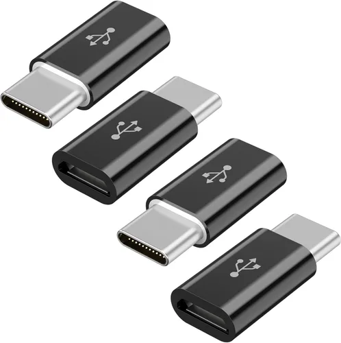 Miniatura 7 de Paquete de 4 adaptadores micro USB a USB C, adaptador Micro-USB hembra a USB-C macho OTG compatible con iPhone 15 16 17, Samsung Galaxy S10 S9 S8