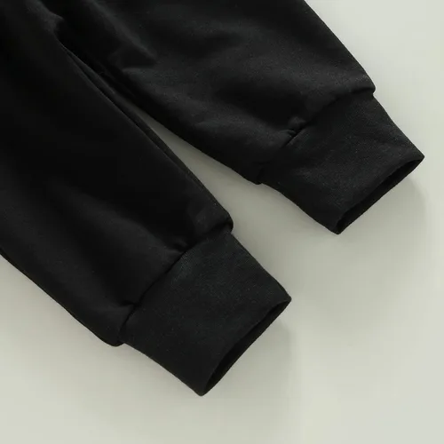 Miniatura 55 de Conjunto de 2 piezas de sudadera de manga larga con cuello redondo y pantalones casuales para bebés y niños pequeños