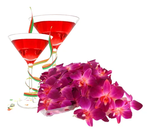 Miniatura 6 de Miami Fresh Orchid Flower OrchidClub USA Sunne Tropical Loose Bloom Head DIY Lei Food Drink Decor RED (50 rojo VALENTÍN)