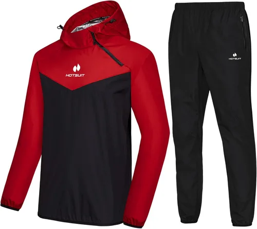 Miniatura 12 de HOTSUIT Traje de sauna para hombre, chaqueta de sauna, pantalón, gimnasio, entrenamiento, trajes de sudor