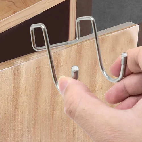 Miniatura 3 de yueton Paquete de 4 ganchos de acero inoxidable para armarios de cocina, cajones de cocina, ganchos dobles en forma de S para cocina, armario