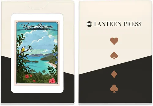Miniatura 4 de Lantern Press Parque Nacional de las Islas Vírgenes, Litografía (52 cartas de juego, baraja de cartas de tamaño póker con comodines)