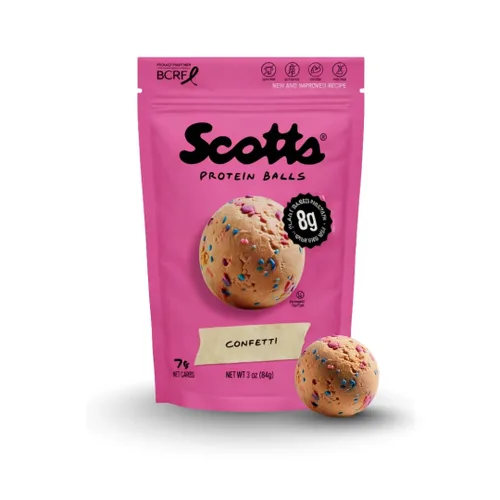 Scott's Bolas de proteínas – Bocadillos a base de plantas con 0.28 oz de alto contenido proteico – Sin gluten, sin OMG, sin lácteos – Bocados de