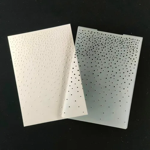Miniatura 4 de KWELLAM Feliz Navidad Snowfall Copo de nieve puntos Fondo de plástico en relieve Carpetas para hacer tarjetas, álbumes de recortes y otras