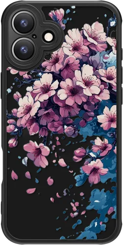 Miniatura 83 de FUNMIKO Funda para iPhone 16 Plus, carga inalámbrica y protección de grado militar, diseño floral moderno para mujeres y niñas, funda antideslizante