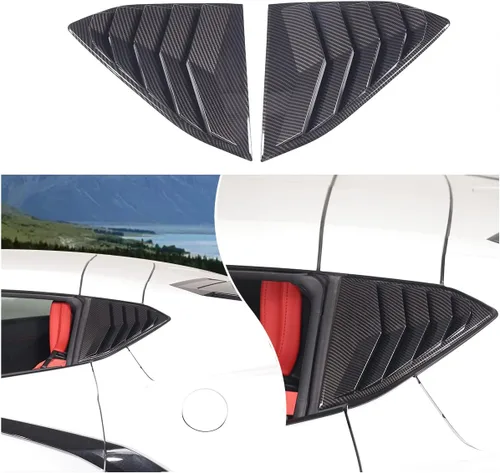 Miniatura 10 de Cubierta de persiana lateral trasera compatible con Chevrolet Corvette C8 2020-2025, cubierta de ribete de persianas de ventana trasera, accesorios