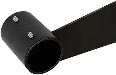 Miniatura 2 de 12" SLATWALL HANGRAIL Soporte Sosteniendo Tubo Redondo de 1-1/4" para Exhibición al por Menor - Negro