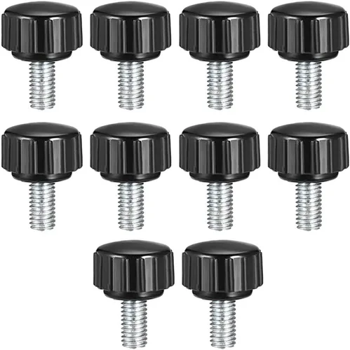 Miniatura 7 de uxcell Perillas de sujeción moleteadas con rosca métrica macho M4 x 1.969 in, tornillo de agarre para pulgar, perno de mango de sujeción manual