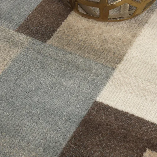 Miniatura 5 de Superior alfombra de área de la colección diseñador Clifton, 8 mm de altura de apilado, con respaldo de yute, diseño geométrico contemporáneo, Beige