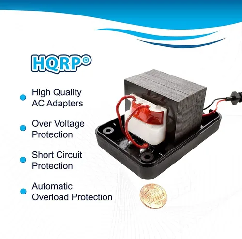 Miniatura 2 de HQRP Adaptador de CA compatible con Digitech PS0913B RP200A RP250 RP255 RP350 RP300A RP355 RPx400 RP1000 RP100A RP150 RP155 VL4 BP200 BP355 Cable