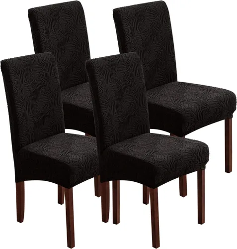 Miniatura 33 de Fundas para silla de comedor, Fundas para sillas de comedor elásticas Parsons, Protector para sillas de comedor y cocina, Extraíbles, Lavables