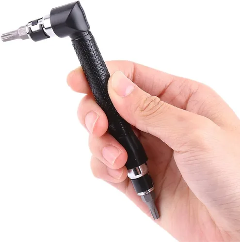 Miniatura 6 de Cuifati Llave en forma de L, llave hexagonal en forma de L de 1/4 de pulgada, cabezal doble con varias puntas de destornillador, herramienta