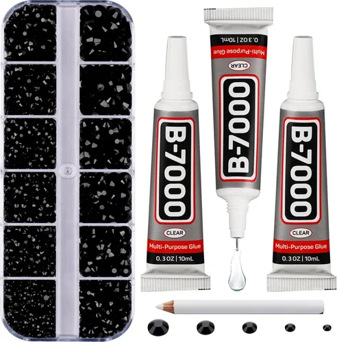 Miniatura 9 de 31000 piezas de diamantes de imitación para hacer brillar, kit de 3 mm de diamantes de imitación con parte trasera plana para manualidades, ropa