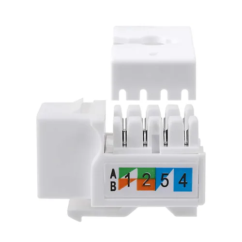 Miniatura 5 de TENINYU Paquete de 10 conectores RJ45 Keystone Jack 568A/568B, adaptador Keystone compatible con conector Cat 6/5e/5, conector Keystone Cat6