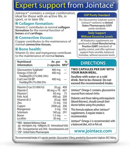 Miniatura 4 de Jointace by Vitabiotics Omega-3 cápsulas x 30