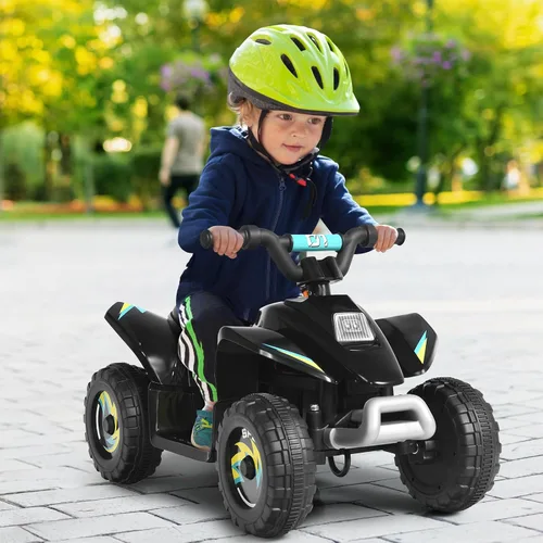 Miniatura 2 de DORTALA ATV para niños, auto de juguete motorizado alimentado por batería de 6 V, ruedas antideslizantes, Quad eléctrico de 4 ruedas para niños de 3