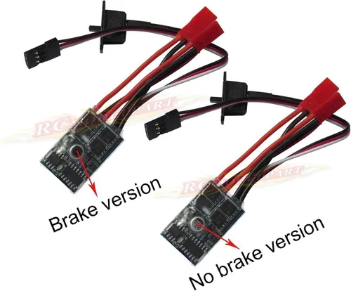 Miniatura 4 de RC ESC 10A controlador de velocidad de motor cepillado para tanque de barco de coche RC con freno. Este ESC puede funcionar con motor cepillado