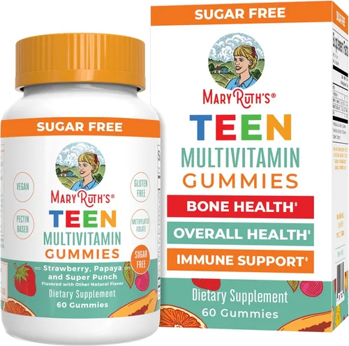 MaryRuth Organics Multivitamínico para adolescentes | Gomitas multivitamínicas multiminerales para adolescentes con vitamina B, C, D y E, biotina,