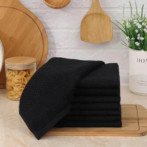 Miniatura 7 de Homaxy Paños de cocina 100% algodón, paquete de 12 12 x 12 pulgadas, tejido de gofre, paños de cocina súper suaves y absorbentes, de secado rápido
