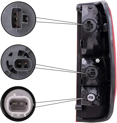 Miniatura 4 de Brock Lámpara trasera de repuesto para conductores de cuarto de panel, compatible con camioneta Frontier 05-14 26555EA825