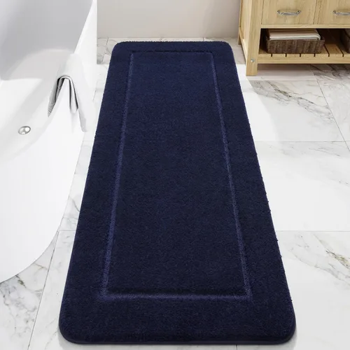 Miniatura 30 de LOCHAS Alfombras de baño, alfombra larga de baño de 24" x 60", alfombra antideslizante lavable para baño, alfombra suave y gruesa absorbente