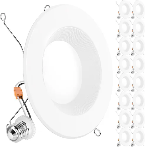 Miniatura 8 de Sunco - Paquete de 16 luces LED empotrables de 4 pulgadas, 11 W, 660 lm, retrofit Downlight, 5CCT 2700K-5000K, regulable para interiores, moldura