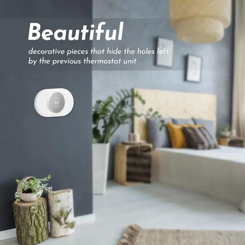Miniatura 7 de Nest Smart Home - Kit de accesorios de termostato para el hogar, compatible con termostato Google Nest 2020, molduras WiFi programables, paquete