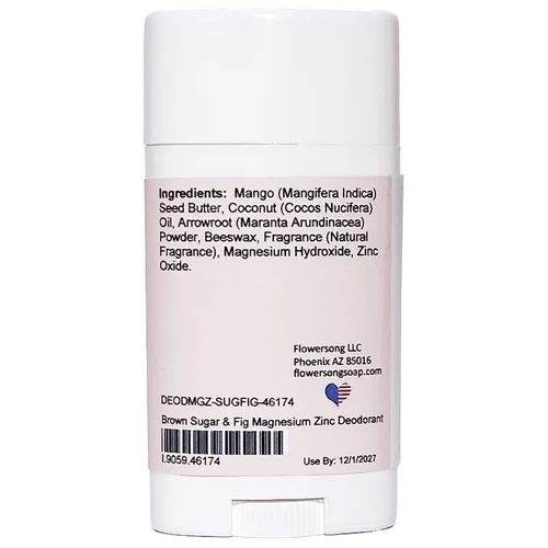 Miniatura 4 de Desodorante de zinc y magnesio de azúcar moreno e higos (2.7 onzas), fragancia natural, dura todo el día con un rico aroma afrutado