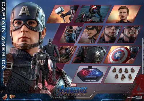 Miniatura 11 de Hot Toys 1:6 Capitán América - Vengadores: Endgame, Multicolor, HT904685