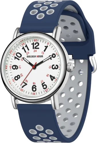 Miniatura 23 de GOLDEN HOUR - Reloj de enfermera impermeable para profesionales médicos, estudiantes, mujeres y hombres, esfera luminosa de fácil lectura, 24 horas