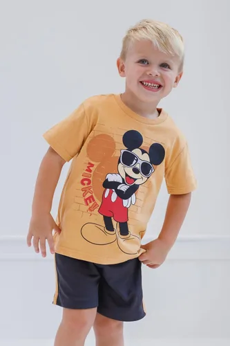 Miniatura 2 de Disney- Camisa de manga corta y pantalones cortos de malla de Mickey Mouse