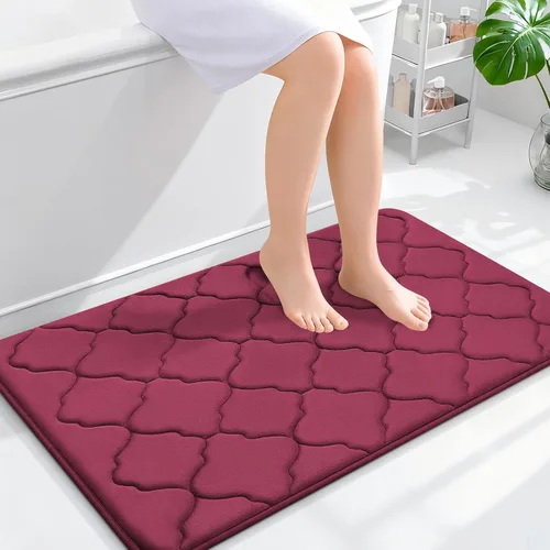 Miniatura 318 de OLANLY Alfombra de Baño de Espuma Viscoelástica de 24 x 16 pulgadas, Ultra Suave y Absorbente, Alfombras de Baño Antideslizantes, Cómodas, Lavables