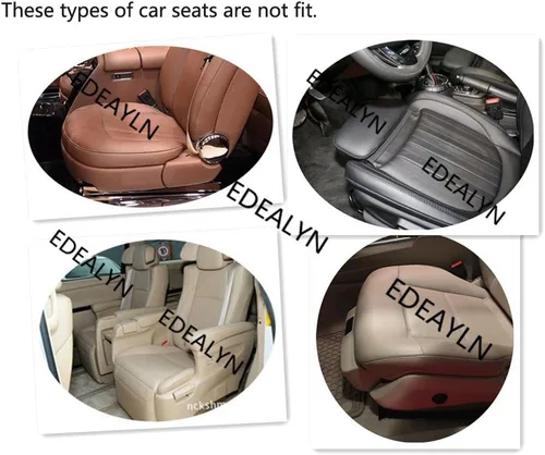 Miniatura 5 de Funda de asiento delantero de automóvil de piel sintética de lujo, para la mayoría de sedanes y SUV, asiento individual sin respaldo, 1 unidad