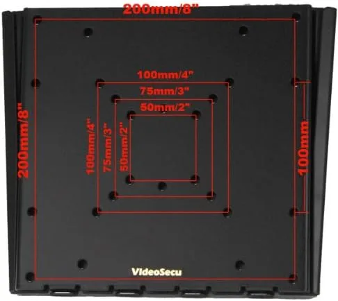 Miniatura 5 de VideoSecu Soporte de pared para TV ultra delgado para la mayoría de monitores de pantalla plana LCD LED de 27 a 47 pulgadas, TV VESA 7.874 in, 7.874