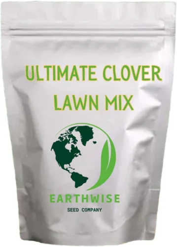 Earthwise Ultimate Clover - Mezcla de césped de bajo mantenimiento, ecológico, 1 libra, cubre 500 pies cuadrados
