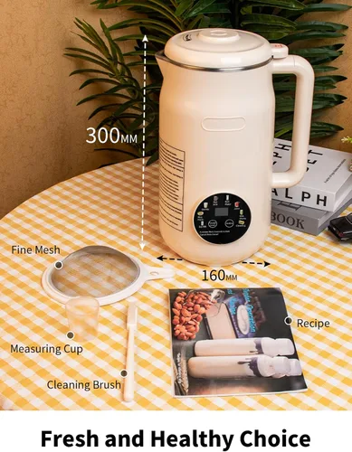 Miniatura 8 de 8 in 1 Nut Milk Maker Machine, 50oz Automatic Soy Milk Maker with 10 Blades, Blender for Plant Based Milk, Oat, Almond, Juice, Rice Paste &More with