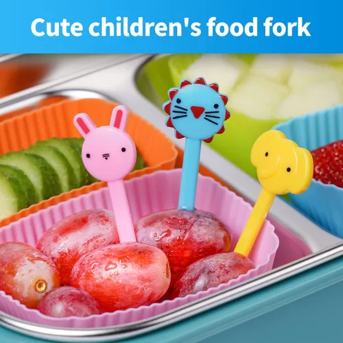 Miniatura 5 de Doiaz Divisores de lonchera de silicona, paquete Bento de 46 piezas para accesorios de almuerzo para niños, sin BPA, apto para lavavajillas