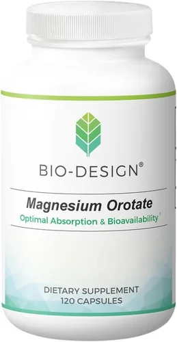 Orotato de magnesio - Suplemento mineral quelatado biodisponible - 60 mg por porción - Apoya el sueño, la salud del corazón, la energía, la salud
