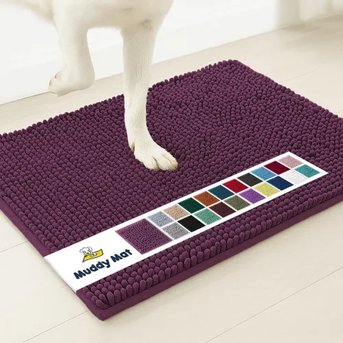 Miniatura 33 de Muddy Mat® Mostrado en la televisión - Tapete de microfibra súper absorbente para puerta de perro para patas fangosas, antideslizante y lavable