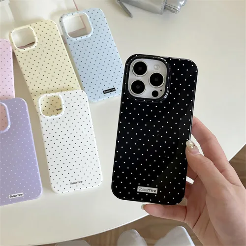 Miniatura 3 de inewateri Funda compatible con iPhone 11 con bonito diseño estético de lunares a la moda, fundas simples para TPU suave, funda de protección Negro