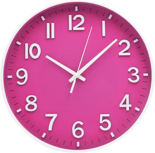 Miniatura 24 de HZDHCLH Reloj de pared de cuarzo moderno, funciona con pilas, 12 pulgadas, silencioso, sin tictac, números 3D, reloj redondo para pared, reloj