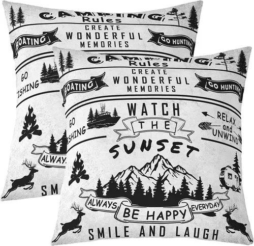 Miniatura 10 de Erosebridal American Flag Cushion Cases 16x16 Inch Set of 2 Army Green Camo Throw Pillow Covers Bear Claw Hunting Theme Pillow Covers Camoflage