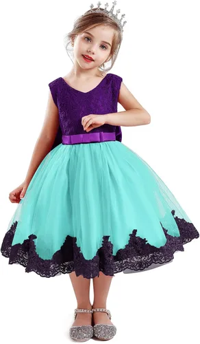 Miniatura 3 de TTYAOVO Vestido de fiesta de princesa de flores para niñas de 1 a 5 años