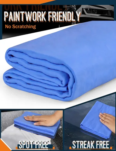 Miniatura 5 de Toalla de gamuza absorbente de alta calidad para secado de automóvil, 26 x 17 pulgadas, grande, reutilizable para vehículos, baño, eliminación