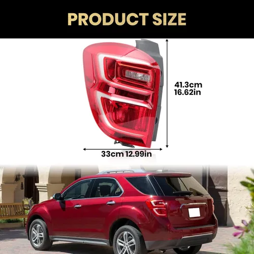 Miniatura 3 de Conjunto de luz trasera compatible con Chevy Equinox 2016 2017 tipo halógeno luz trasera lámpara de freno trasera izquierda lado del conductor