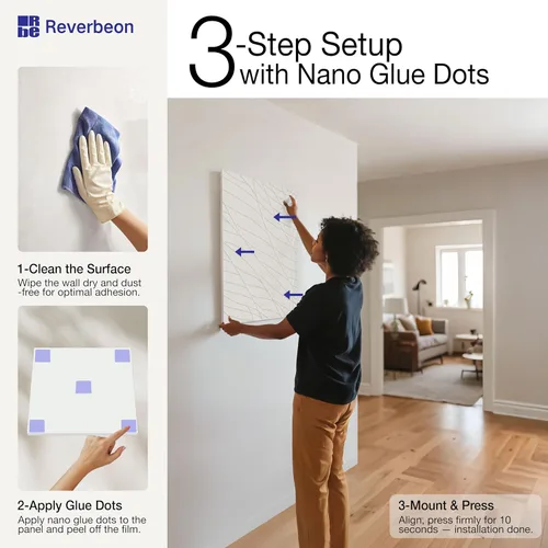 Miniatura 3 de 6 piezas de paneles acústicos, paneles de pared acústicos absorbentes de sonido de 23.6x23.6 pulgadas, paneles de pared acústicos decorativos