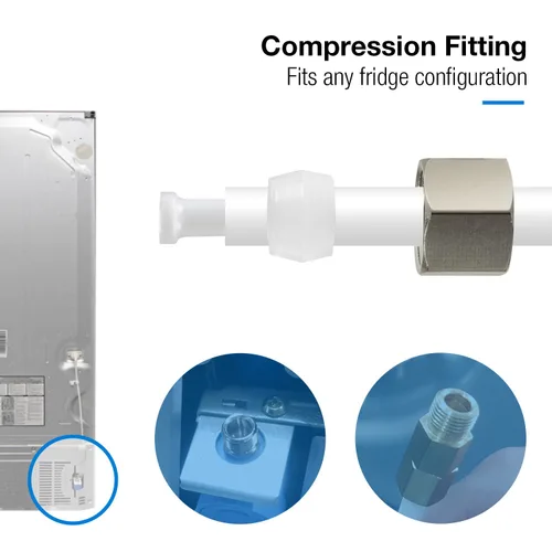 Miniatura 6 de iSpring Tanque de almacenamiento de agua T55M de 5.5 galones + kit de conexión de línea de agua para refrigerador ultra seguro iSpring ICEK